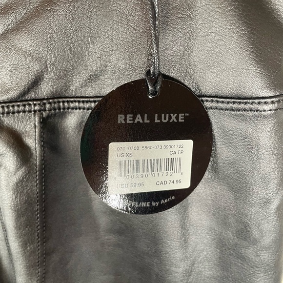 Offline By Aerie Real Luxe Black Faux Leather Leggings - Picture 7 of 7